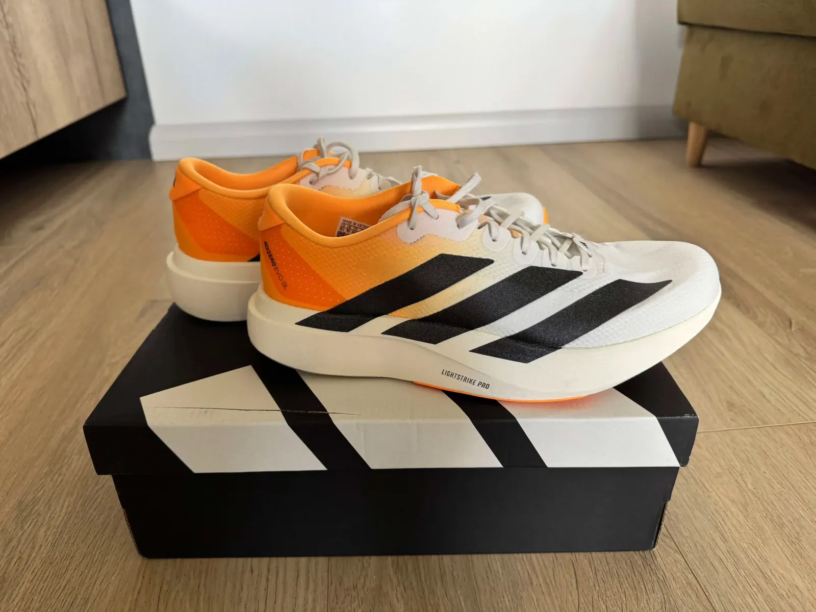 Men's Adidas Adizero EVO SL Woven running shoe after 100 miles of road running